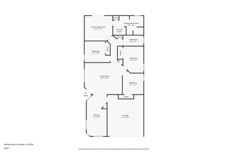 2,395/Mo, 160 Burnsed Pl Oviedo, FL 32765 Floor Plan View