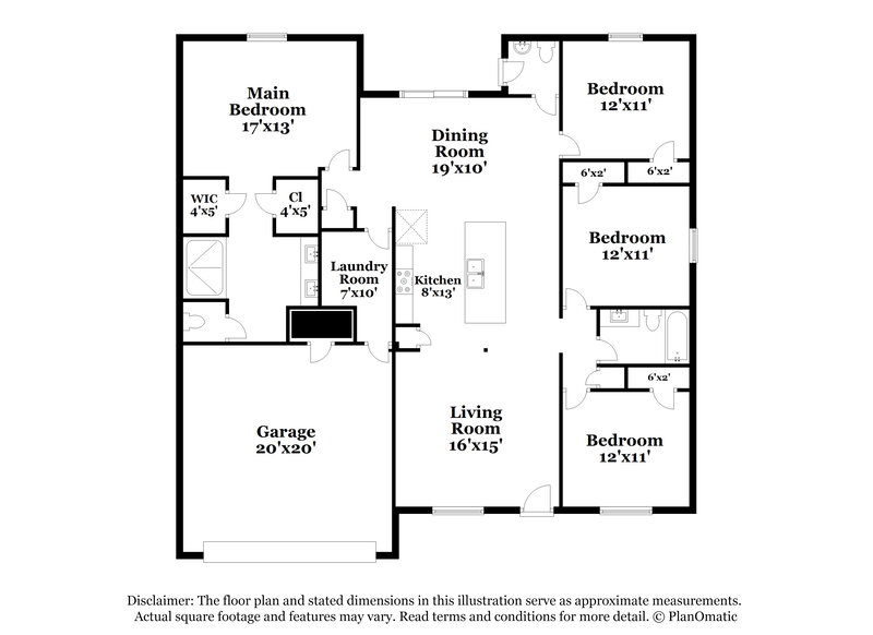 2,205/Mo, 604 Gaul Way Kissimmee, FL 34759 Floor Plan View