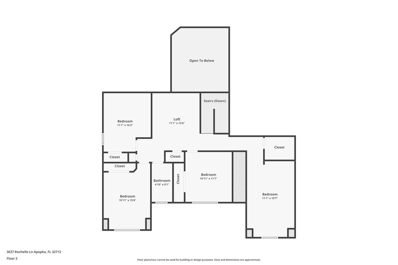 4,480/Mo, 3637 Rochelle Ln Apopka, FL 32712 Floor Plan View 2