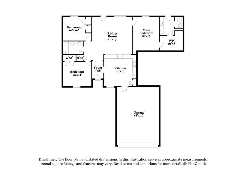 1,615/Mo, 308 Erie Ct Poinciana, FL 34759 Floor Plan View