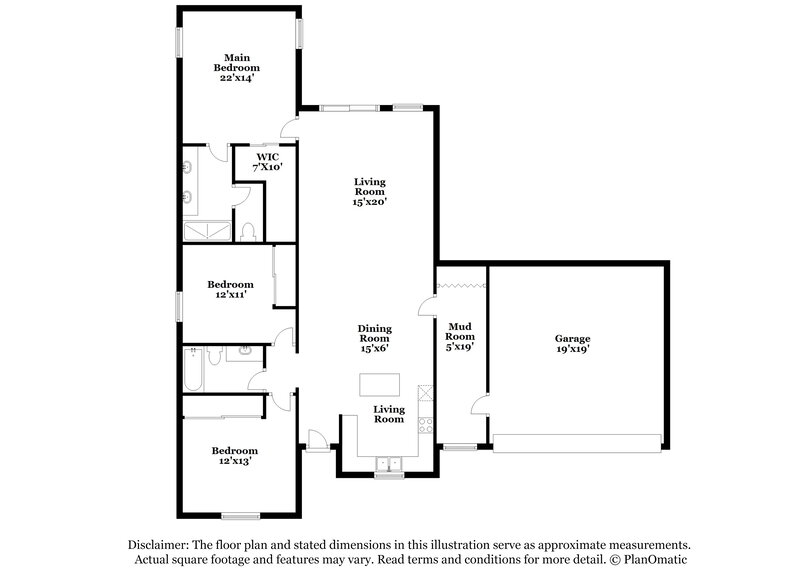 1,660/Mo, 105 Big Black Dr Poinciana, FL 34759 Floor Plan View