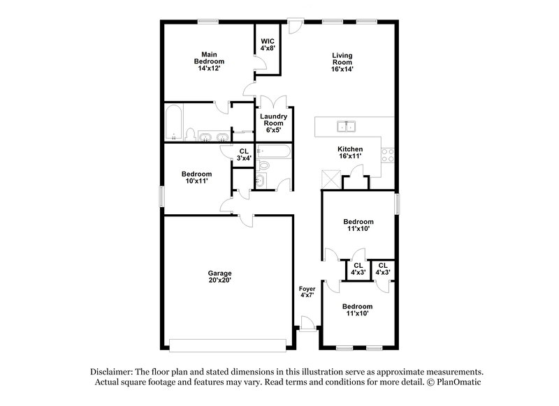 1,620/Mo, 333 Elderberry Ct Kissimmee, FL 34759 Floor Plan View