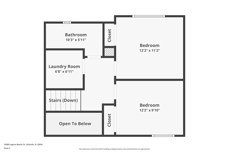 1,879/Mo, 14580 Laguna Beach Cir Orlando, FL 32824 Floor Plan View 2