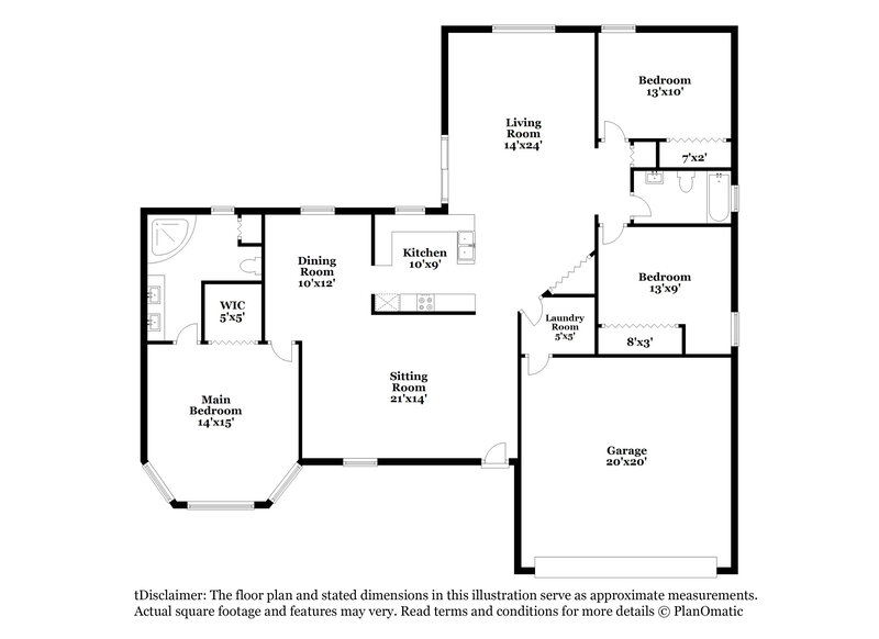 1,715/Mo, 1910 Manatee Ln Poinciana, FL 34759 Floor Plan View