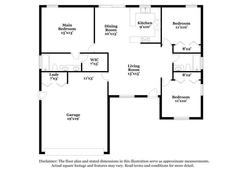 1,685/Mo, 711 Pelican Ct Poinciana, FL 34759 Floor Plan View
