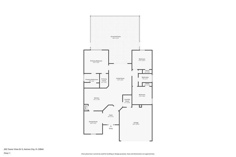 1,780/Mo, 202 Towerview Dr E Haines City, FL 33844 Floor Plan View