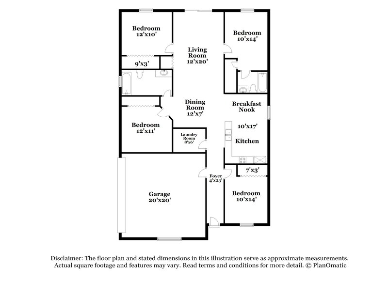 2,170/Mo, 2148 Section Dr Apopka, FL 32703 Floor Plan View