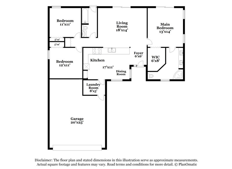 1,960/Mo, 5537 Willow Bend Trl Kissimmee, FL 34758 Floor Plan View