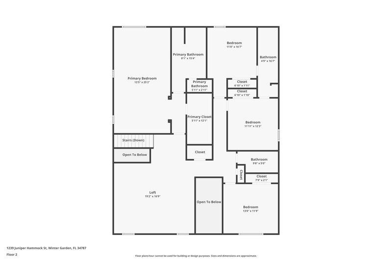 2,770/Mo, 1239 Juniper Hammock St Winter Garden, FL 34787 Floor Plan View