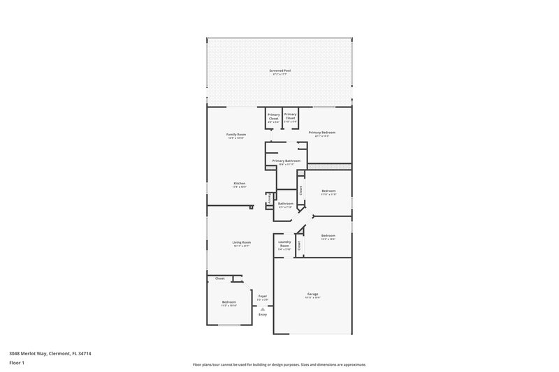 2,150/Mo, 3048 Merlot Way Clermont, FL 34714 Floor Plan View