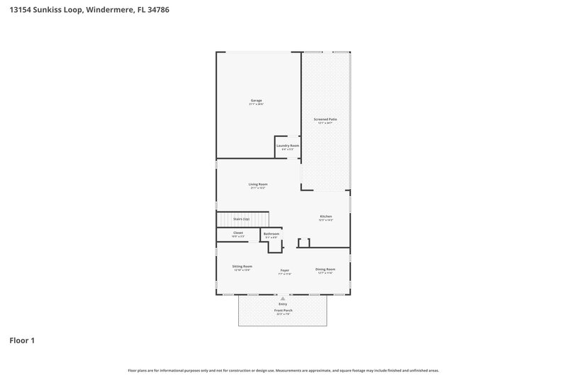 3,320/Mo, 13154 Sunkiss Loop Windermere, FL 34786 Floor Plan View