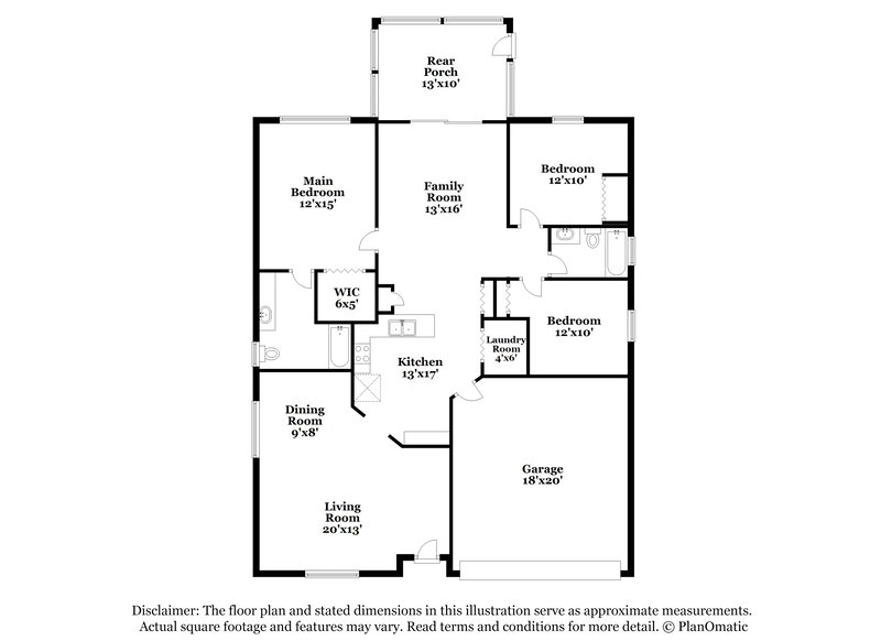 2,270/Mo, 14523 Lake Underhill Rd Orlando, FL 32828 Floor Plan View