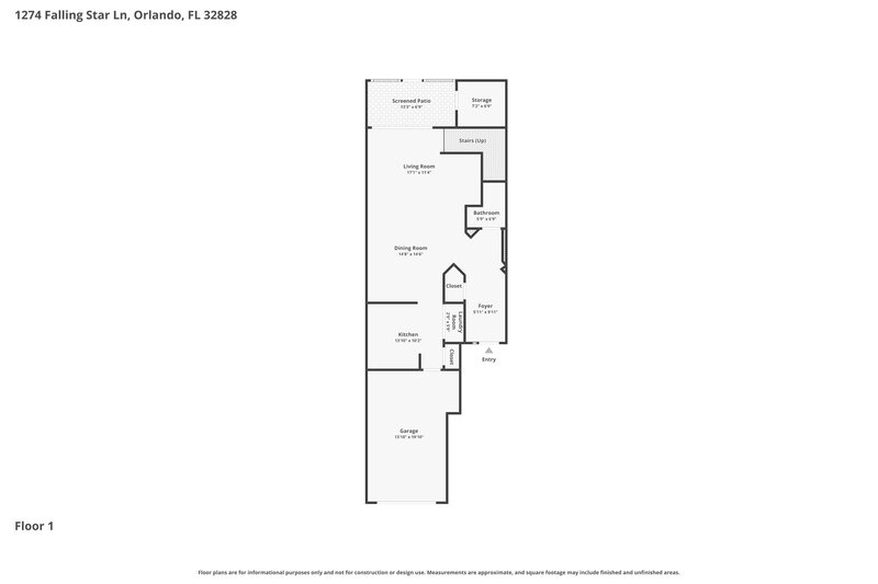 2,280/Mo, 1274 Falling Star Ln Orlando, FL 32828 Floor Plan View
