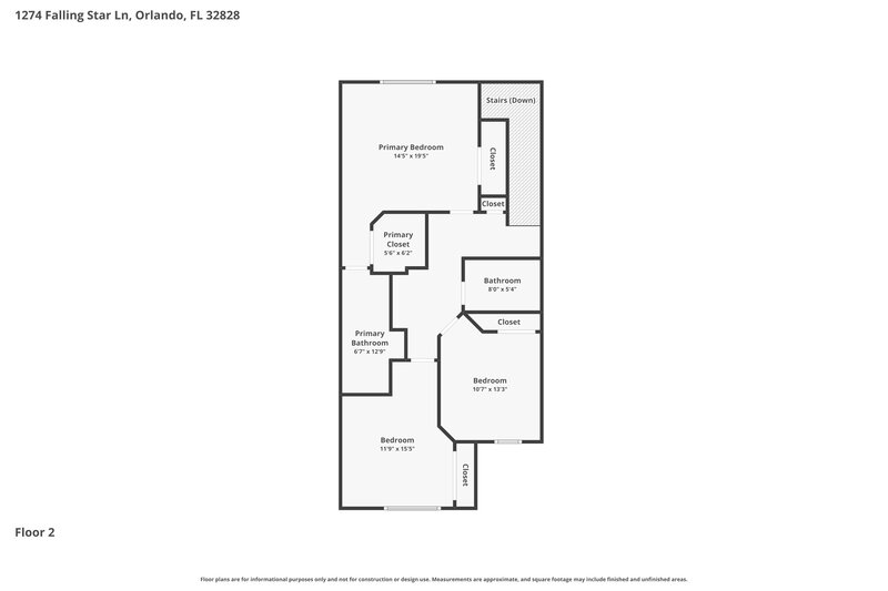 2,280/Mo, 1274 Falling Star Ln Orlando, FL 32828 Floor Plan View 2