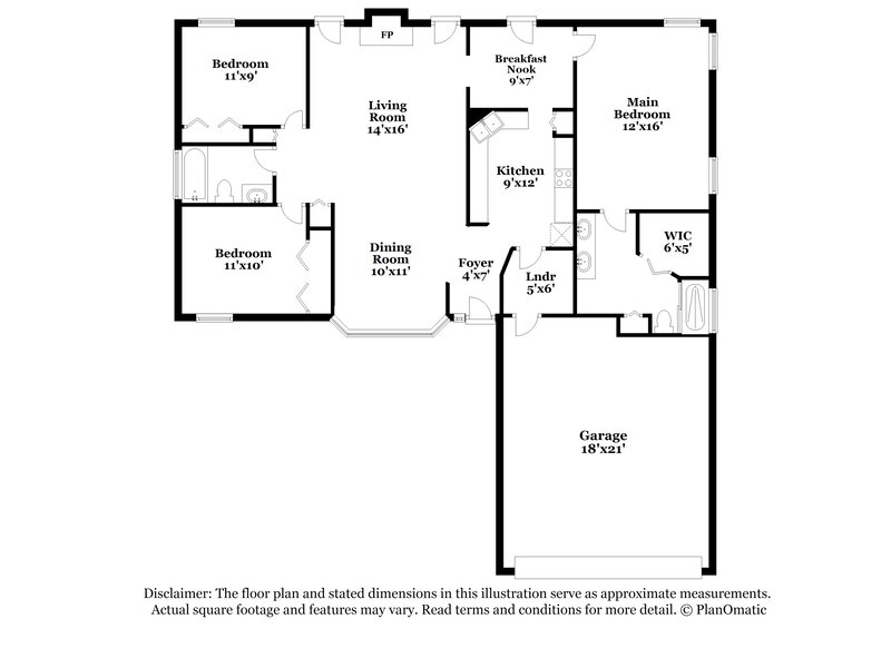 1,865/Mo, 2850 Surf Dr Deltona, FL 32738 Floor Plan View
