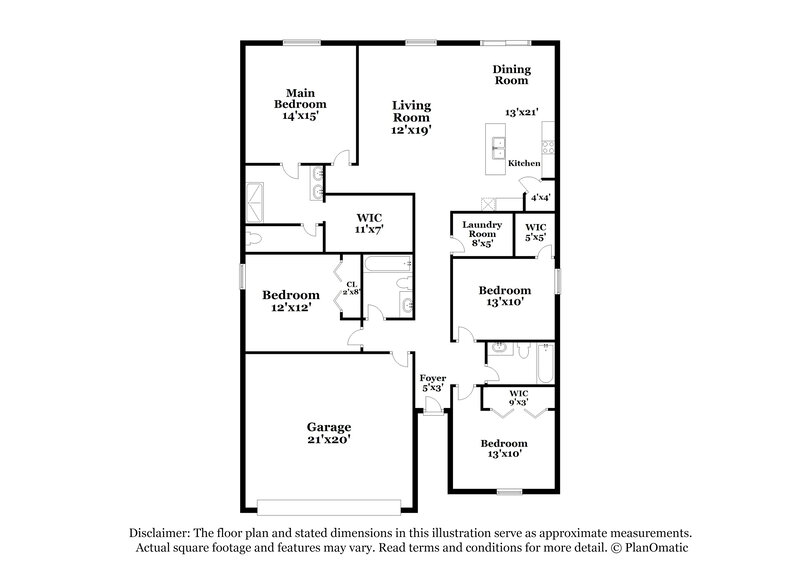 2,490/Mo, 5284 Sanders Oak Trl Saint Cloud, FL 34771 Floorplan View