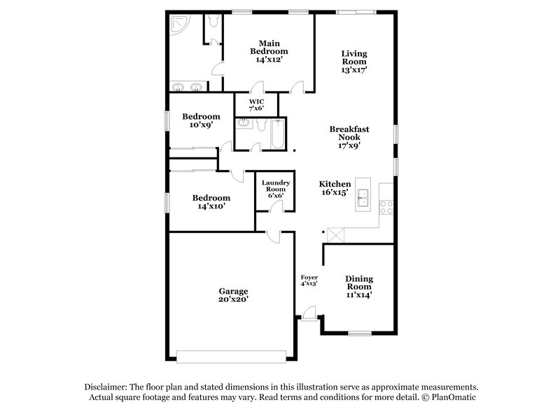 1,970/Mo, 1514 Branchwood Ln Auburndale, FL 33823 Floor Plan View