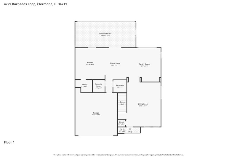 2,890/Mo, 4729 Barbados Loop Clermont, FL 34711 Floor Plan View
