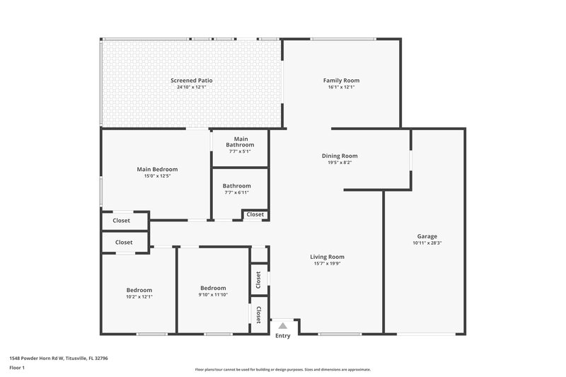 2,710/Mo, 1548 W Powder Horn Rd Titusville, FL 32796 Front View
