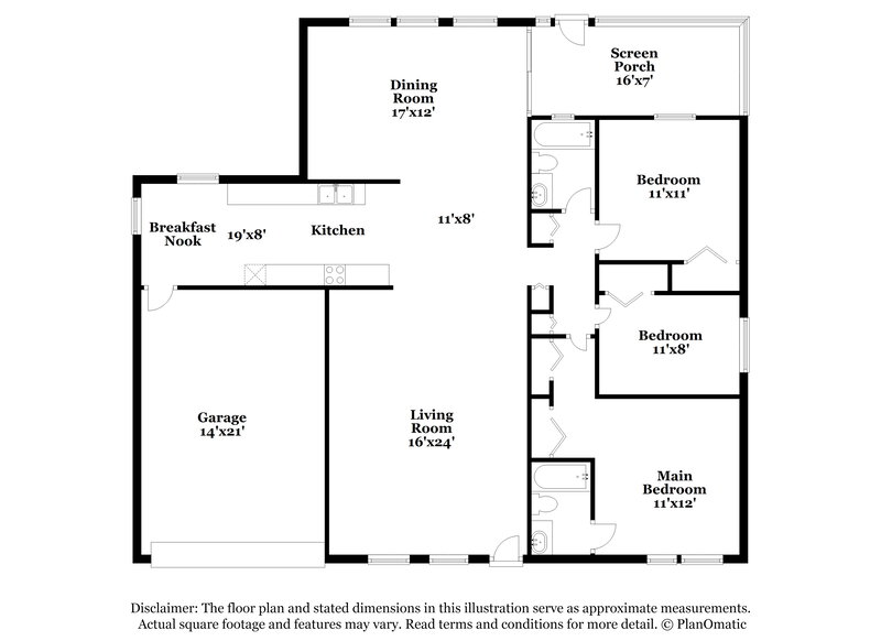 1,825/Mo, 3735 Militia Dr Titusville, FL 32796 Floor Plan View