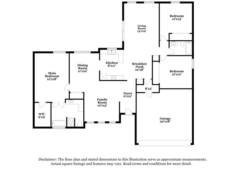 2,205/Mo, 1197 Gallatin Ave NW Palm Bay, FL 32907 Floor Plan View