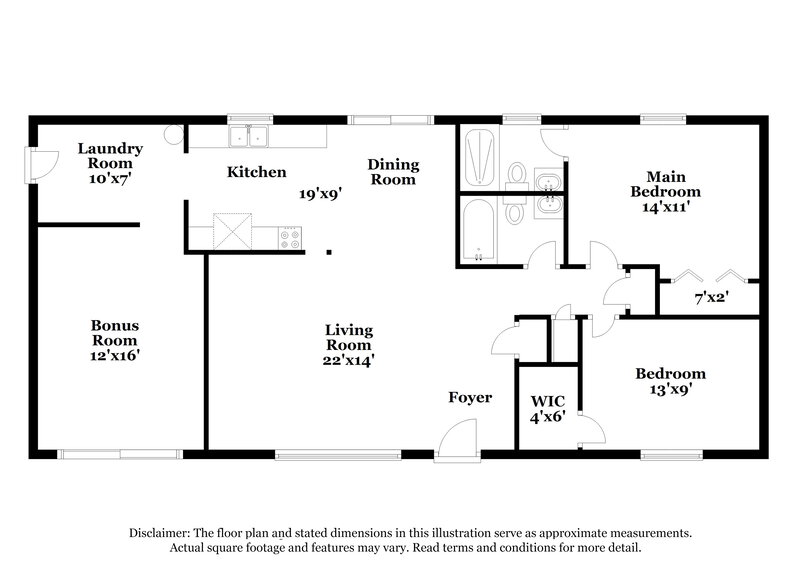 1,695/Mo, 2935 Pembroke Rd Melbourne, FL 32935 Floor Plan View