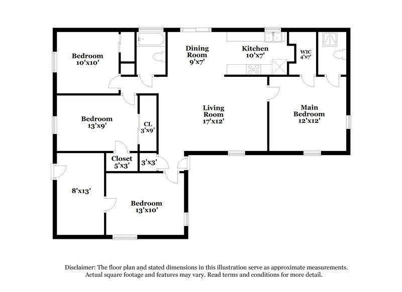 2,195/Mo, 4317 Alamosa St Cocoa, FL 32927 Floor Plan View