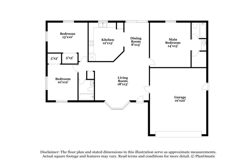 1,850/Mo, 833 Helm Ave NW Palm Bay, FL 32907 Floor Plan View