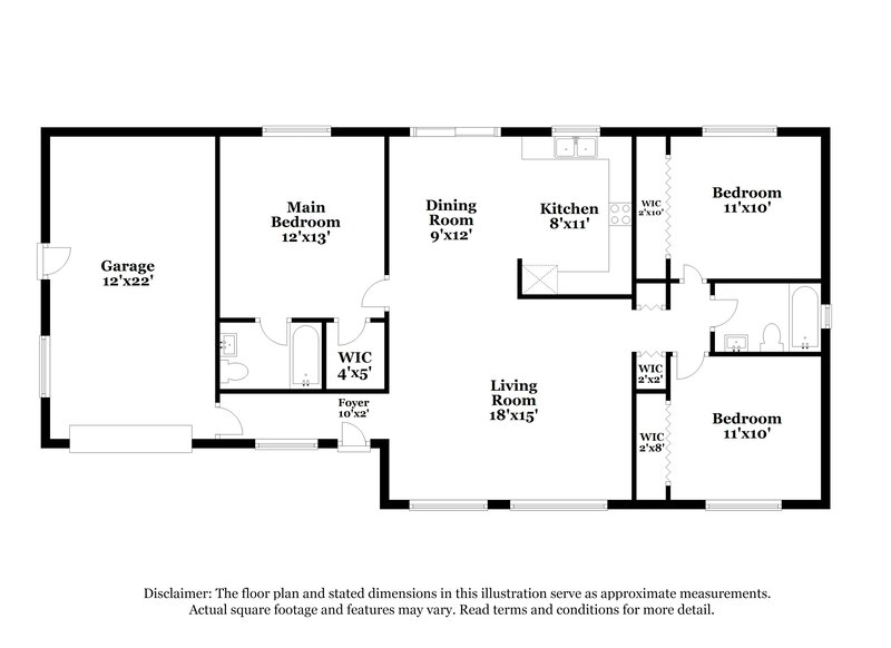 2,480/Mo, 1095 Wellington St SW Palm Bay, FL 32908 Floorplan View