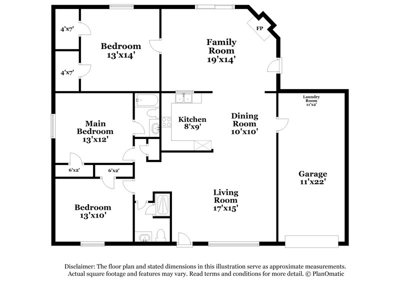 2,235/Mo, 1539 Lafayette Ave Titusville, FL 32796 Floor Plan View