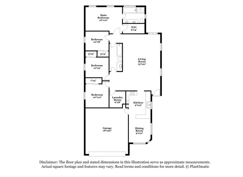 2,280/Mo, 4332 W Alta Vista Rd Laveen, AZ 85339 Floorplan View