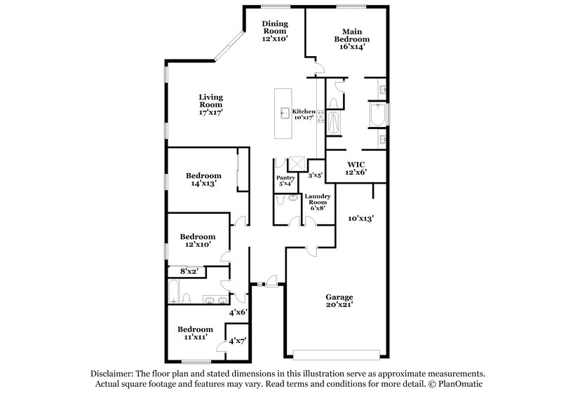 2,625/Mo, 20193 W Palo Verde Drive Litchfield Park, AZ 85340 Floorplan View