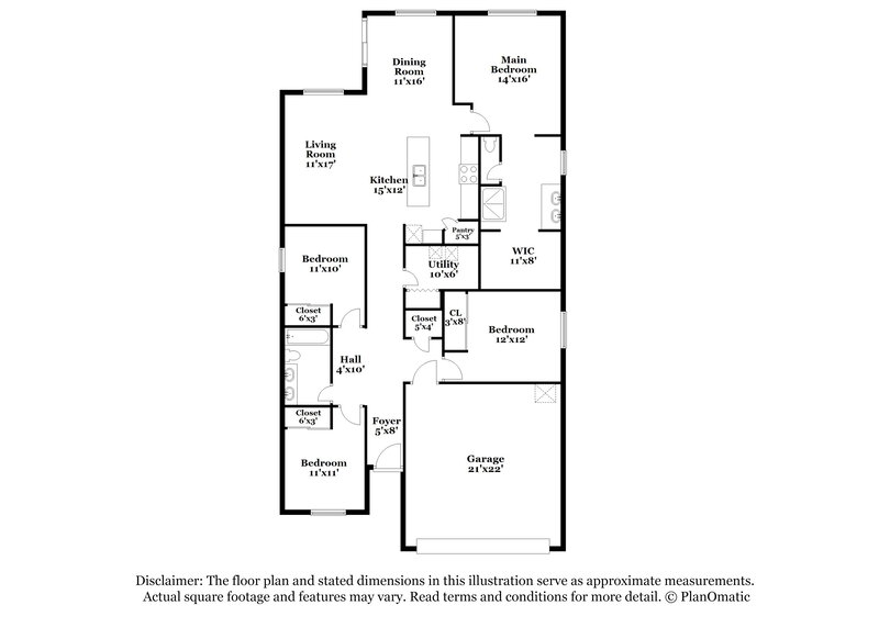 2,210/Mo, 19901 W Badgett Lane Litchfield Park, AZ 85340 Floorplan View