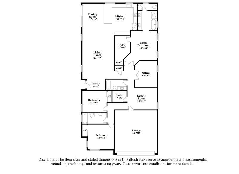 2,210/Mo, 9451 W Ross Ave Peoria, AZ 85382 Floor Plan View