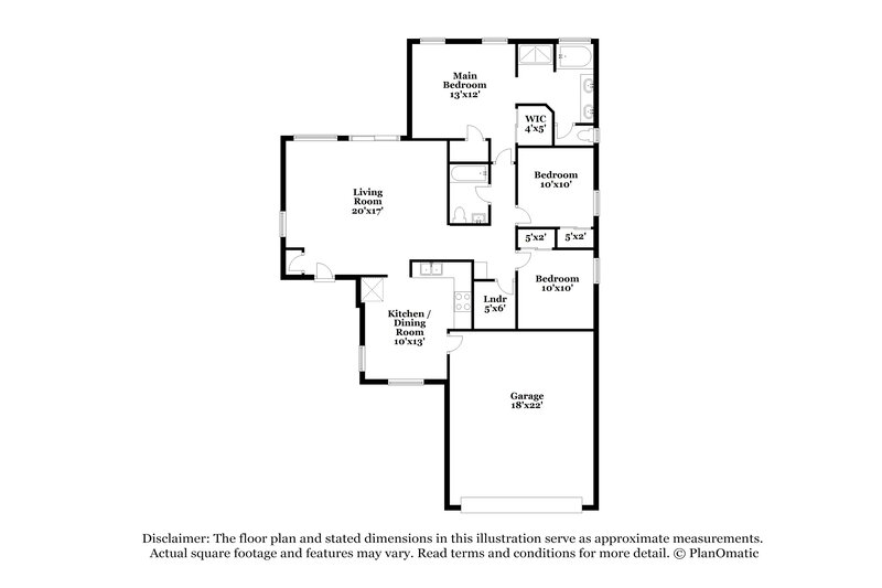 1,865/Mo, 16196 W Mesquite Dr Goodyear, AZ 85338 Floor Plan View