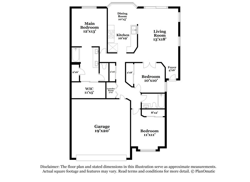 2,030/Mo, 18500 N 85th Ave Peoria, AZ 85382 Floor Plan View