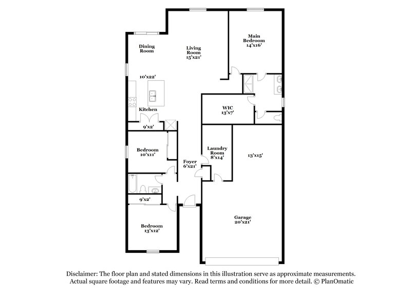 2,210/Mo, 5016 S 109th Dr Tolleson, AZ 85353 Floor Plan View