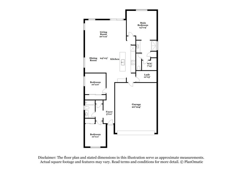 1,975/Mo, 17696 W Country Club Ter Surprise, AZ 85387 Floor Plan View