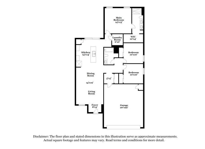 2,135/Mo, 6728 W Gaby Road Phoenix, AZ 85043 Floor Plan View