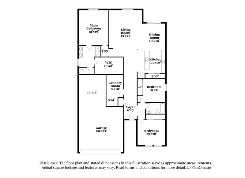 2,190/Mo, 10916 W Mobile Ln Tolleson, AZ 85353 Floor Plan View
