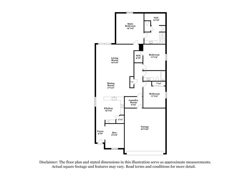 1,885/Mo, 25802 W Coles Rd Buckeye, AZ 85326 Floor Plan View