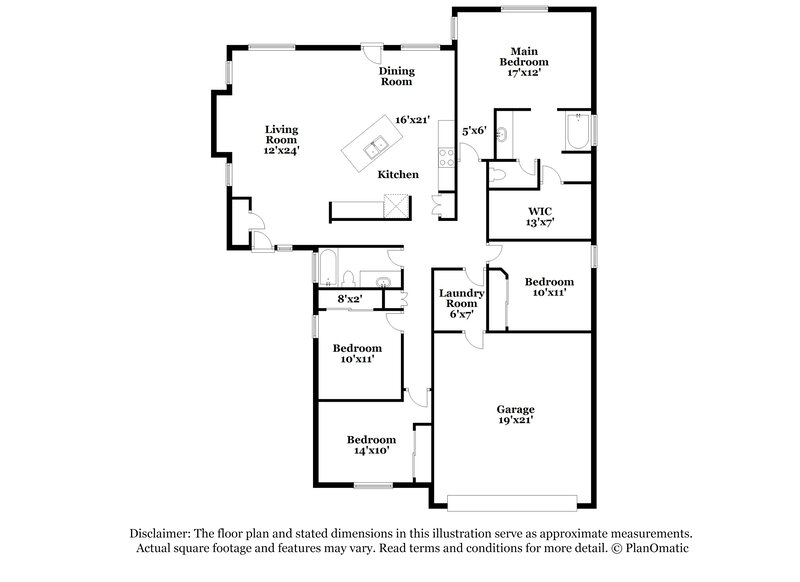 2,085/Mo, 21665 N 91st Dr Peoria, AZ 85382 Floor Plan View
