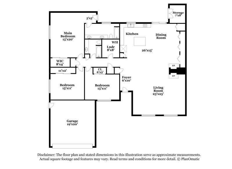2,490/Mo, 1214 E Greenway Cir Mesa, AZ 85203 Floor Plan View