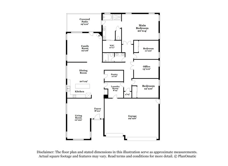 2,350/Mo, 22851 N 103rd Ln Peoria, AZ 85383 Floor Plan View
