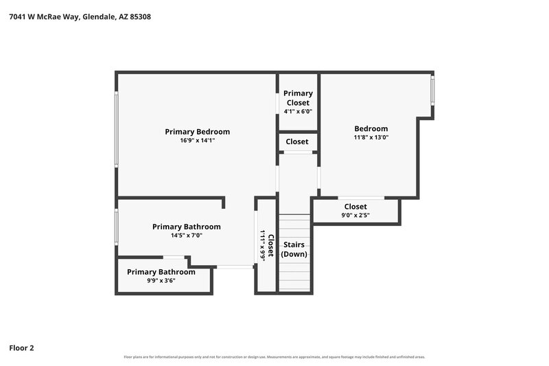 2,755/Mo, 7041 W McRae Way Glendale, AZ 85308 Floorplan View 2