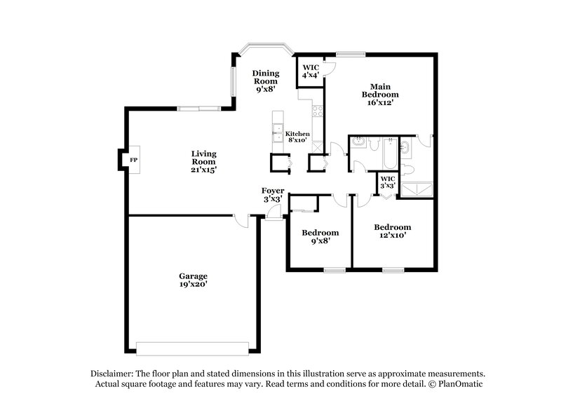 1,885/Mo, 16245 N 63rd Dr Glendale, AZ 85306 Floor Plan View