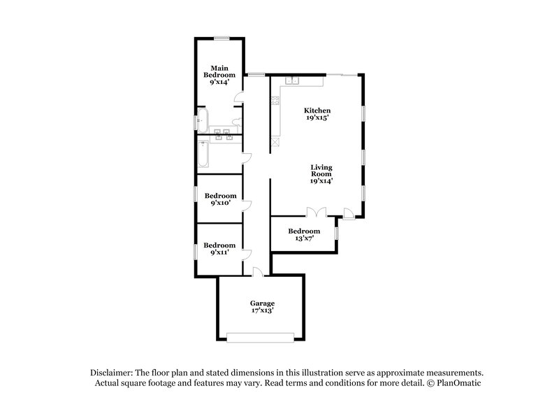 2,405/Mo, 3028 W Rose Garden Ln Phoenix, AZ 85027 Floor Plan View