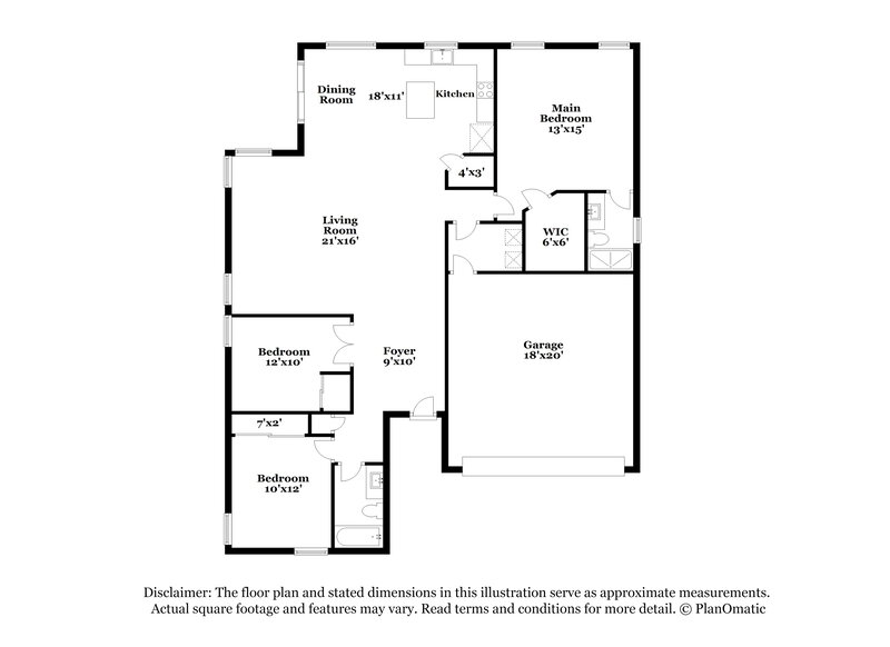 2,250/Mo, 6144 S Wilson Dr Chandler, AZ 85249 Floor Plan View