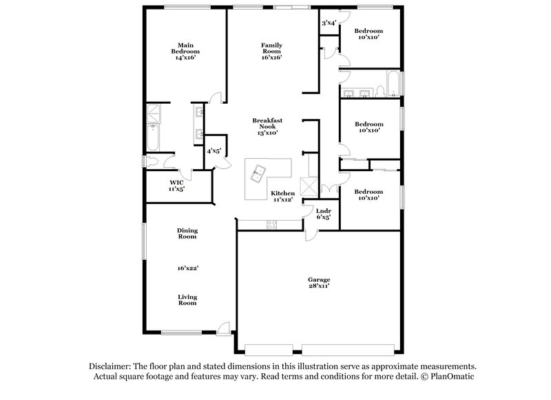 2,605/Mo, 6833 W Saddlehorn Rd Peoria, AZ 85383 Floor Plan View