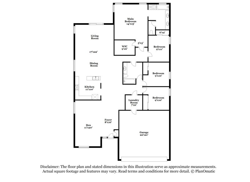 2,620/Mo, 3131 E Country Shadows St Gilbert, AZ 85298 Floor Plan View
